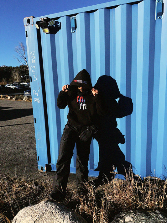 Far From Love Oversized Tech Fleece Hooded Jacket