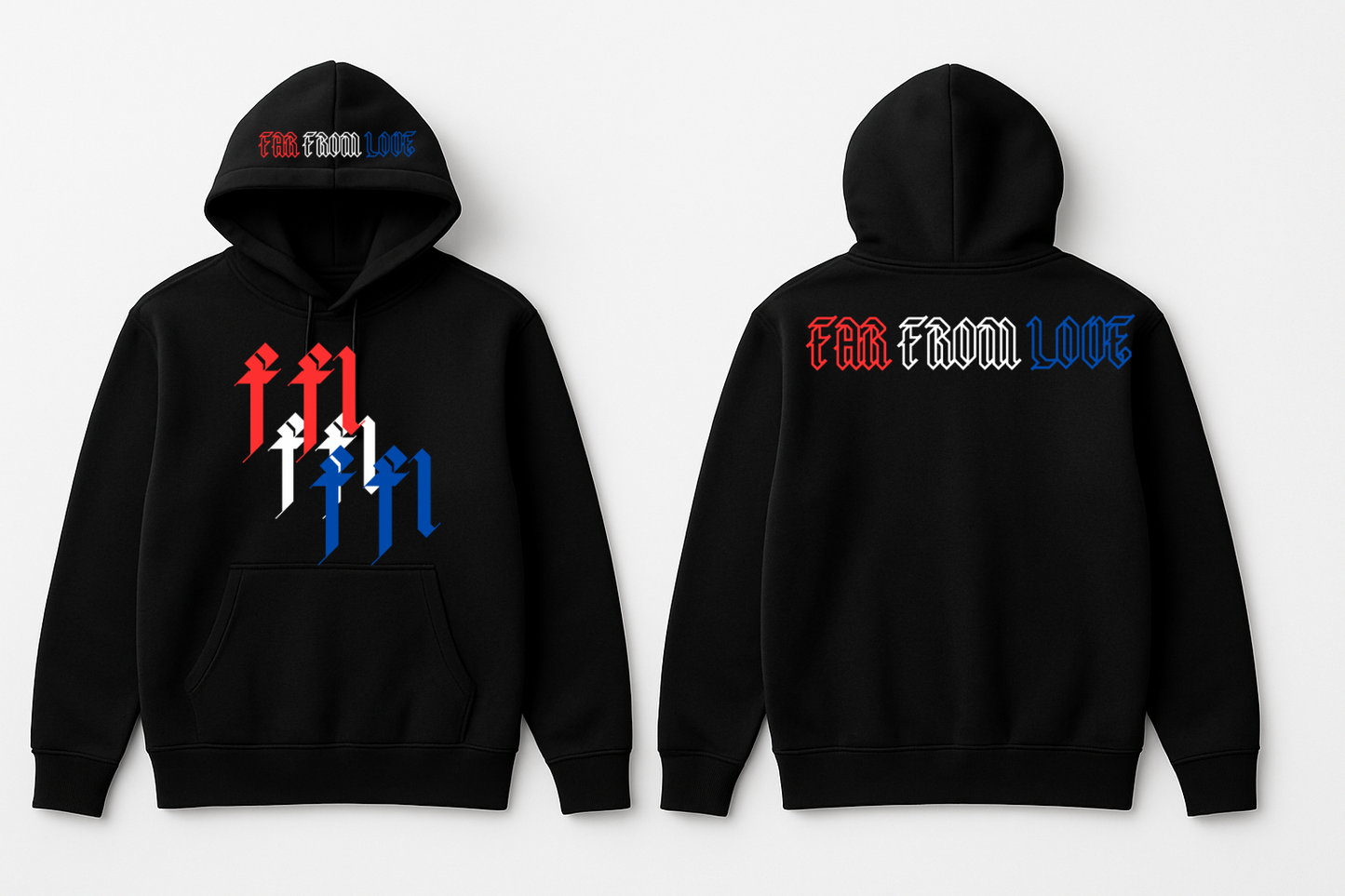 Far From Love Oversized Tech Fleece Hooded Jacket