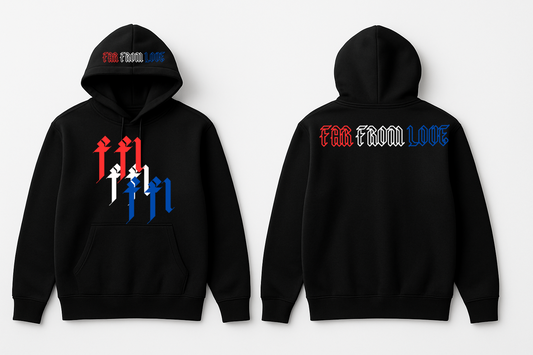 Far From Love Oversized Tech Fleece Hooded Jacket