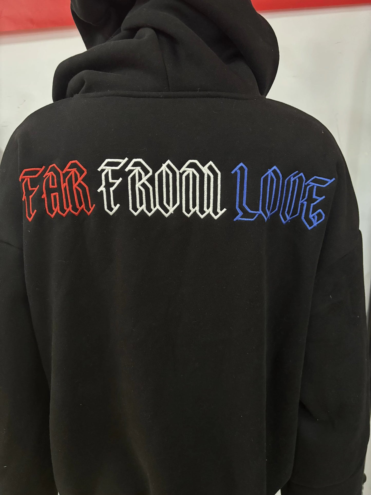 Far From Love Oversized Tech Fleece Hooded Jacket