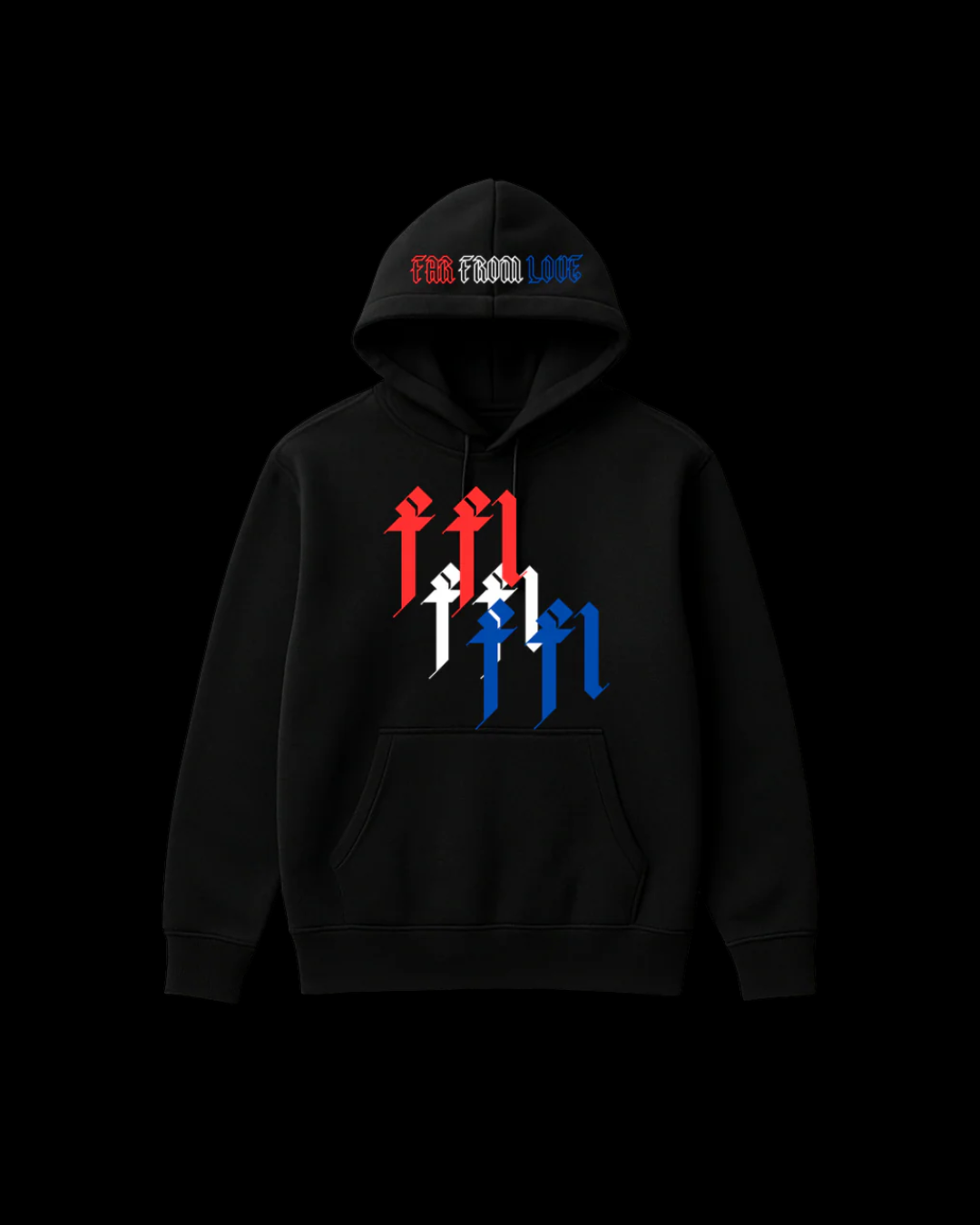 "Red White & Blue Oversized Tech Fleece Hooded Jacket"